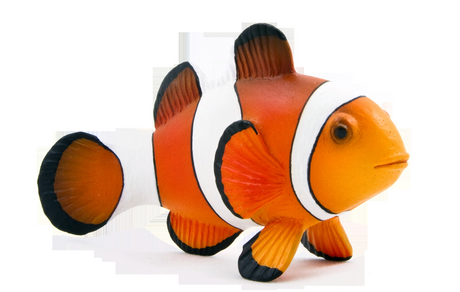 Vibrant Animal Planet Clown Fish figurine, hand-finished, non-toxic PVC, perfect for collectors and educational play.