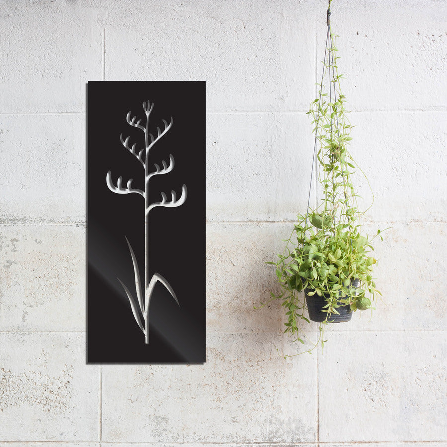 Sleek Wall Art - Flax Panel ACM, 230x550mm, crafted from durable Black ACM for indoor/outdoor decor elegance.