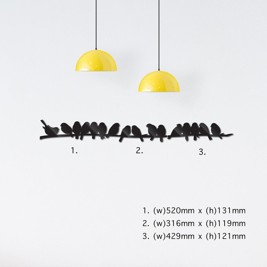 Elegant Flock of Sparrows wall art on durable ACM, enhancing any indoor or outdoor space with vibrant charm.