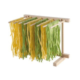 Collapsible beechwood pasta drying rack (36 x 30 cm) for even drying of fresh pasta, perfect for compact kitchens.