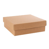 Gourmet Box Square Large Kraft Brown: Eco-friendly 28x28x9 cm container for elegantly presenting food and gifts.