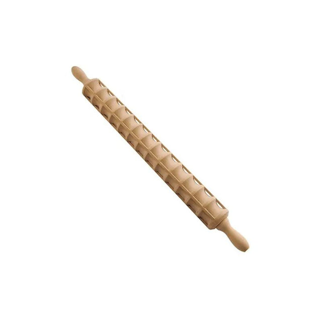 Beechwood ravioli rolling pin, 50cm long, crafted in Italy, makes 44 perfectly shaped 40x30mm ravioli.