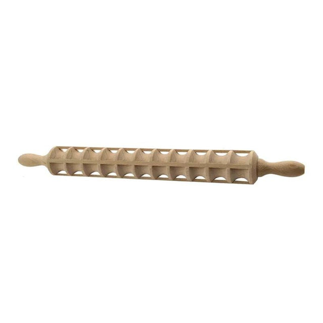 Authentic beechwood ravioli rolling pin, 60cm, makes 40 perfectly shaped ravioli, ideal for homemade pasta lovers.