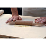 Beechwood spaghetti cutter rolling pin, 320mm, designed for making uniform pasta strands with ease. Made in Italy.