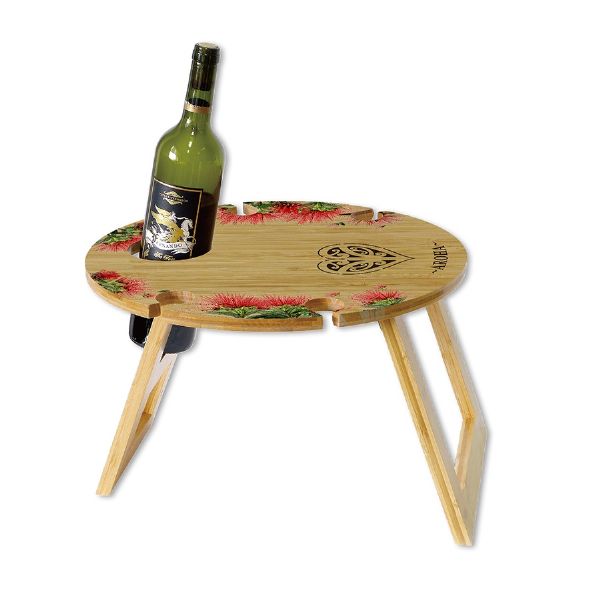 Outdoor Wine Table - Aroha Bamboo Round Table