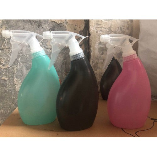 A pack of 10 durable 600ml plastic trigger spray bottles, perfect for cleaning and gardening with adjustable nozzles.