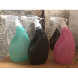 A pack of 10 durable 600ml plastic trigger spray bottles, perfect for cleaning and gardening with adjustable nozzles.