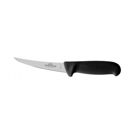 15cm Green River #700 Curved Boning Knife, featuring high carbon steel and a slip-resistant handle for precise meat trimming.