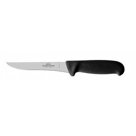 15cm straight boning knife with high-quality Japanese high carbon steel blade and slip-resistant Progrip handle for precise meat trimming.