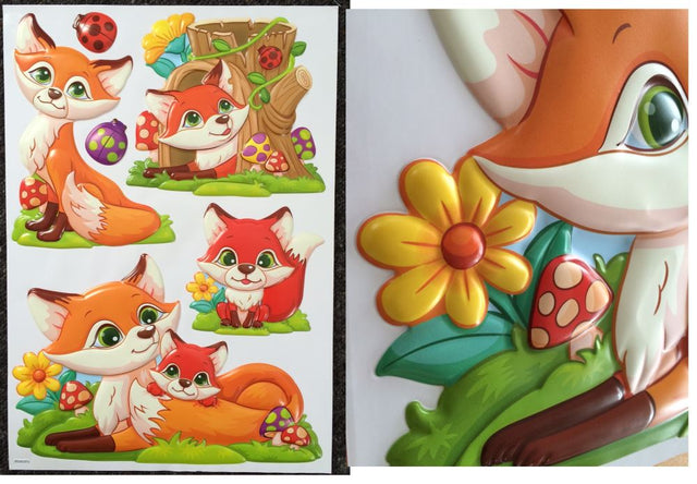 Vibrant owl wall decal in 3D design, perfect for kids' rooms or adding whimsy to any decor, now at clearance price.