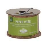 Set of 2 Paper Wire rolls, 50m each, with integrated cutter for crafting floral arrangements and gift wrapping.