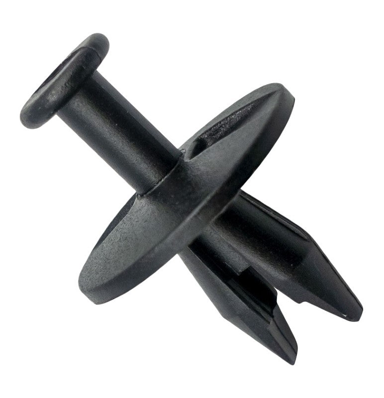 Matte black GTi push rivets, 17.5mm x 25mm, with 9.5mm hole, pack of 30 for durable and stylish fastening solutions.