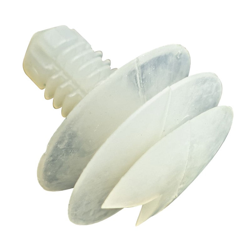 GTi Door Trim in white, measuring 19.3x21.5mm, designed for 6.6-7.5mm holes, perfect for enhancing vehicle interiors.