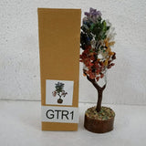 Gemstone Tree - 7 Chakra, 23cm tall, featuring vibrant semi-precious stones for balance and harmony in your space.