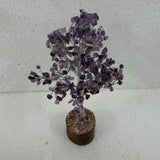 Amethyst gemstone tree, 23cm tall, handcrafted with vibrant purple crystals for home decor and positive energy.