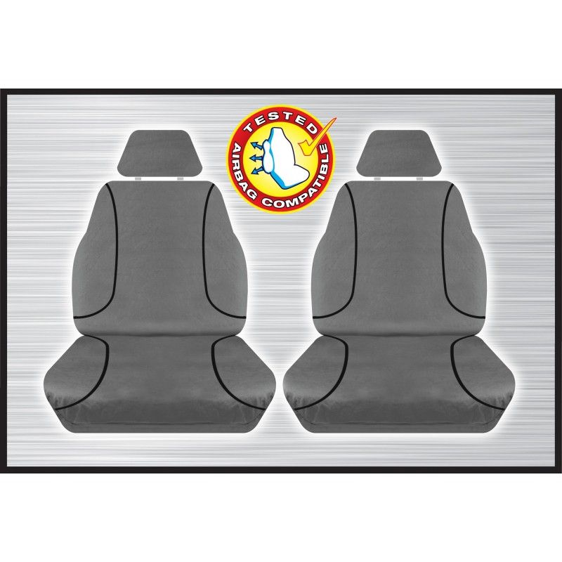 GREY CANVAS FRONT SEAT COVER - HILUX SR EXTRA CAB/SR5 DUAL CAB