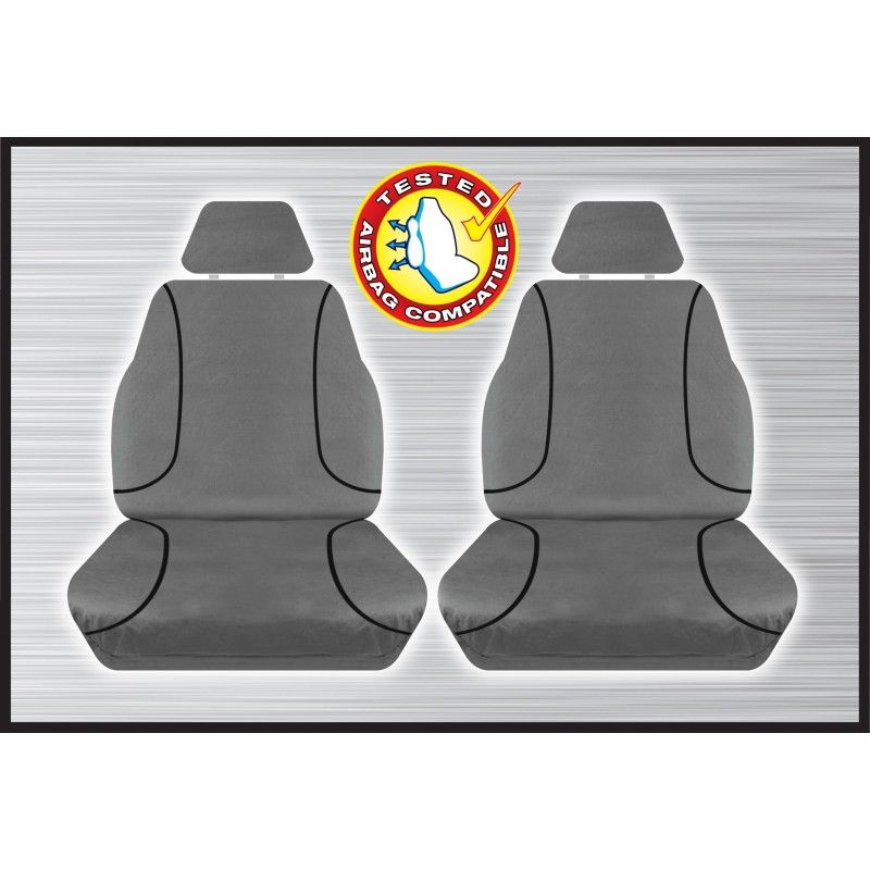 GREY CANVAS FRONT SEAT COVER - HILUX 07/2015 ONWARD
