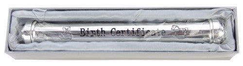 Elegant Baby Birth Certificate Box for preserving memories, measuring 24x3.5x3.5 cm, perfect for storing essential documents.