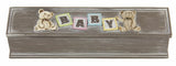 Elegant baby birth certificate holder in chic design, preserving memories and documents in a stylish 25x6.5x5.5cm storage solution.