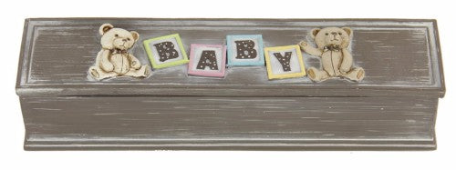 Elegant baby birth certificate holder in chic design, preserving memories and documents in a stylish 25x6.5x5.5cm storage solution.