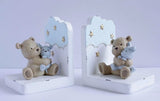 Whimsical bear-themed bookends for organizing books, adding charm to any shelf or children's room.