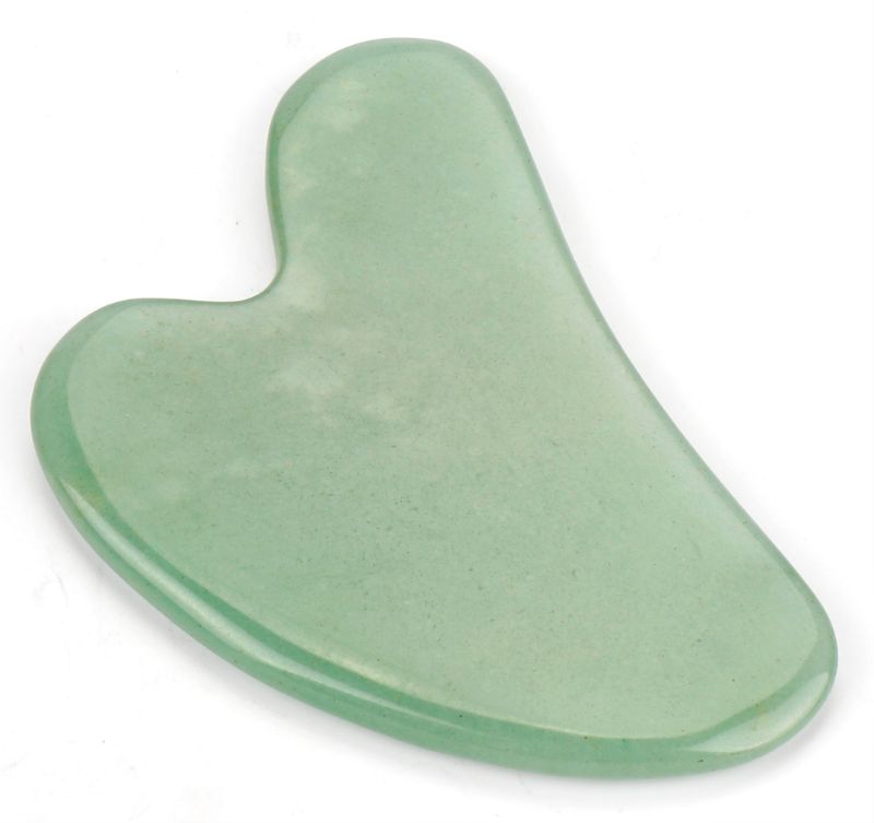 Heart Gua Sha Plate - Green Aventurine (8.5cm)