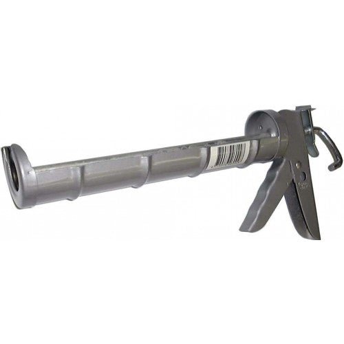 Xcel Handiman 10-1/2" caulking gun in steel, designed for precision sealing with ergonomic grip for comfort and control.