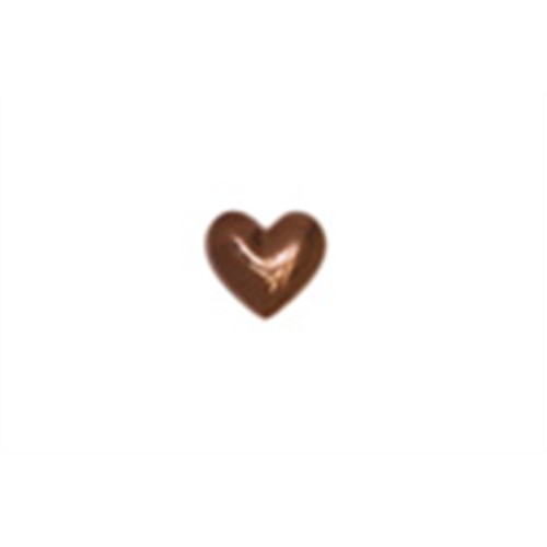 Heart-shaped ceramic decor piece with a copper finish, measuring 9cm, perfect for home accents and centerpieces.