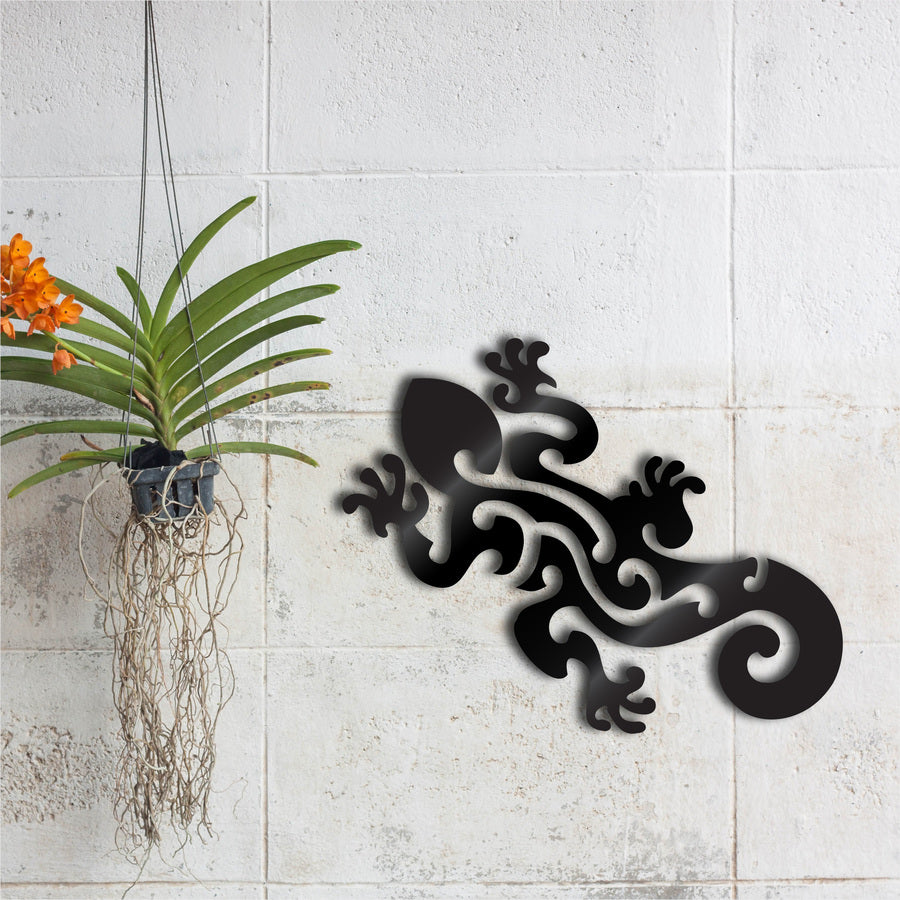 Vibrant Kiwiana wall art featuring a Fancy Gecko in mirror acrylic, perfect for adding charm to any indoor space.