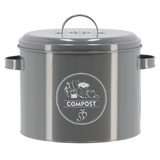 Stylish charcoal composter for kitchen waste, featuring an odor-filtering lid and easy-clean smooth interior.