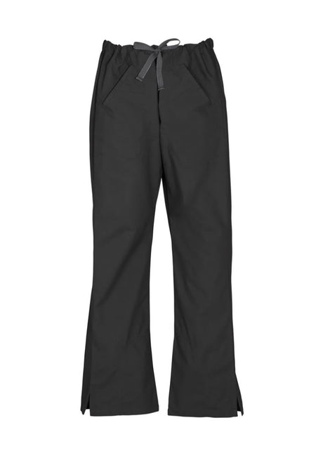 Ladies Black Bootleg Scrubs Pants in Size S by Biz Collection, featuring pockets and elastic waistband for comfort and style.