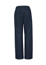 Ladies Navy Bootleg Scrubs Pant in XXS, featuring soft touch fabric, elastic waistband, and practical pockets for healthcare professionals.