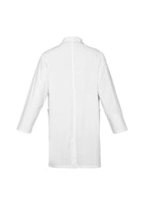 Unisex Classic White Lab Coat in Size 2XL, featuring durable twill fabric, 3/4 length, notched collar, and ample pocket storage.