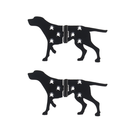Dog-shaped door hinges in assorted designs, measuring 12 x 7cm, combining functionality with playful home decor.