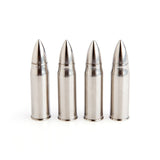 Set of 4 stainless steel Whisky Bullets for chilling drinks without dilution, packaged in a classy magnetic box.