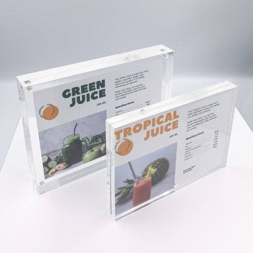 Profile - Solid Acrylic Sign Block Display Frames - 4x6in (10x15cm)