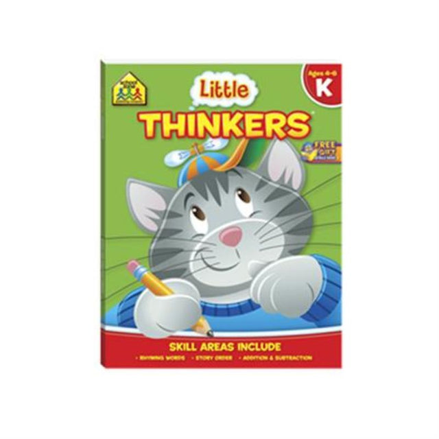 Colorful School Zone Little Thinkers Kindergarten workbook with engaging activities for early learning and cognitive skill development.