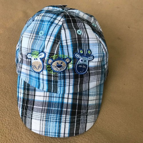 Charming 3 Animals Embroidered Cap for infants, featuring playful designs and adjustable fit for comfort and style.