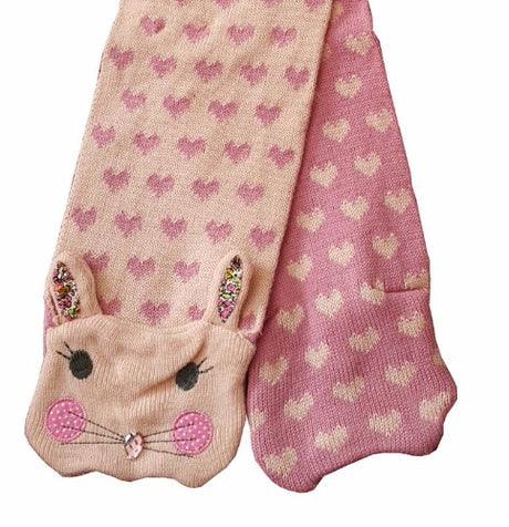 Cozy Rabbit Scarf with integrated pocket, perfect for storing essentials while staying stylish in winter.