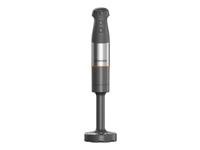 Triblade XL blender in grey with wider blending foot, powerful motor, and masher tool for quick, fine food preparation.