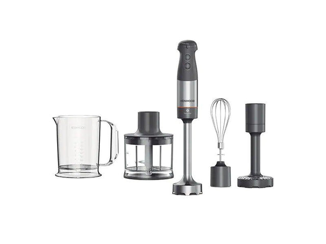 Triblade XL blender with 35% wider foot, 1000W motor, and XL wand for efficient, fine blending in a sleek grey design.