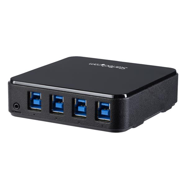 4X4 USB 3.0 Peripheral Sharing Switch for easy connection of four computers to multiple USB devices with fast data transfer.