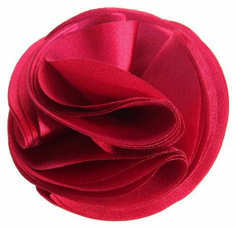 Elegant 8.5cm satin layers flower fascinator ideal for weddings and special occasions, versatile as brooch or hat decoration.