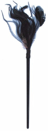 Elegant black peacock feather fascinator headpiece for special occasions, adding sophistication to any outfit.