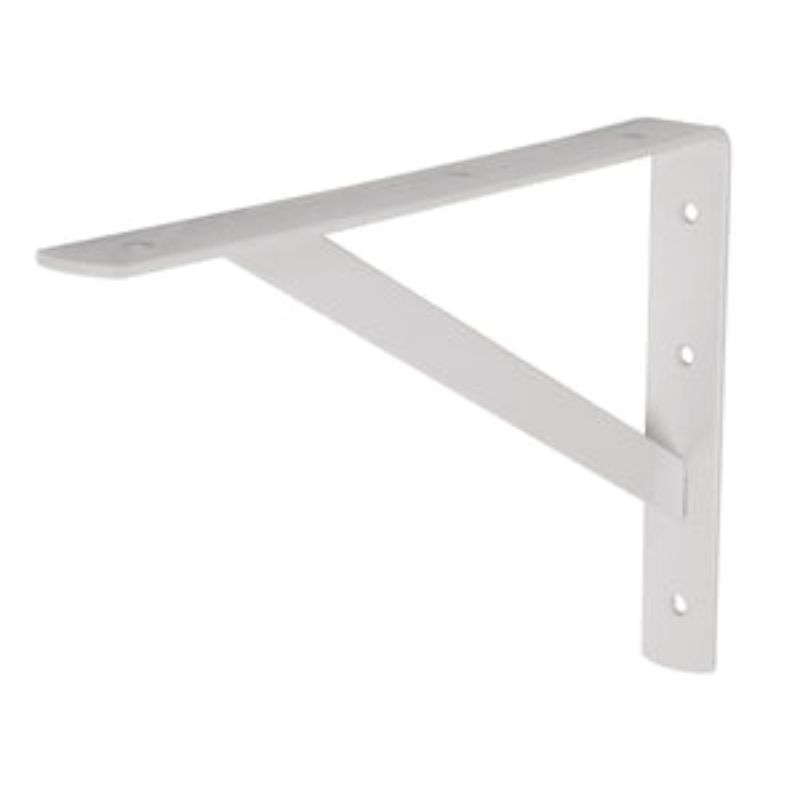 Shelf Bracket Heavy Duty Braced - White 330x510mm Truper