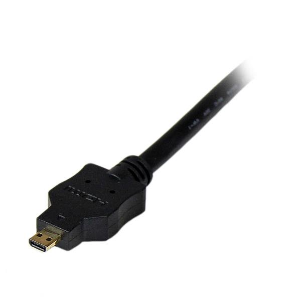 2m Micro HDMI to DVI-D cable connecting mobile devices to DVI-D displays, ideal for presentations and videos. Durable and reliable.