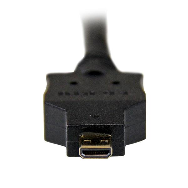 2m Micro HDMI to DVI-D cable connecting mobile devices to DVI displays for sharp video output, backed by a Lifetime Warranty.