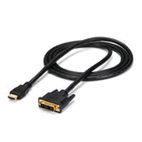 6ft HDMI to DVI-D cable enables seamless bi-directional digital video connections for home theater and multimedia setups.