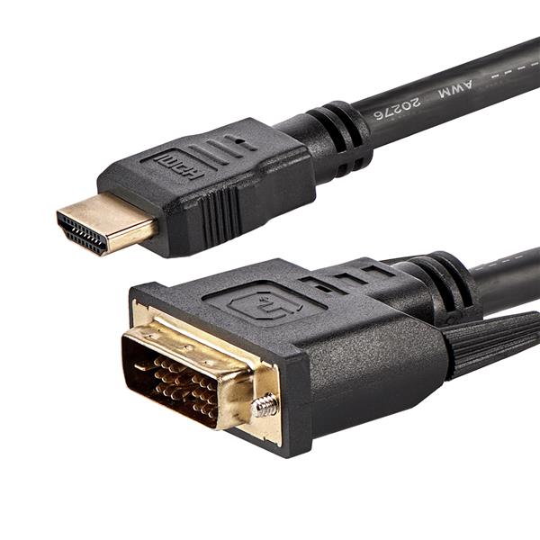 6ft HDMI to DVI-D cable for seamless digital video connections between devices, ideal for home theaters and multimedia setups.