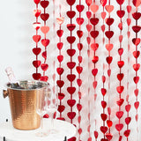 Ginger Ray heart-shaped backdrop curtain for Valentine's Day, measuring 1m by 2.2m, perfect for photo opportunities and decoration.